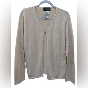 Sag Harbor Cream Cardigan Sweater